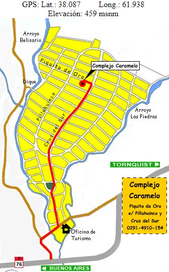 Mapa de ubicacion de Complejo Caramelo
